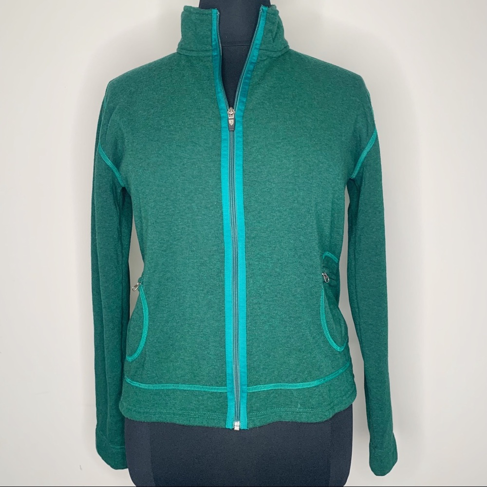 KÜHL Green Soft Fleece Zip Up Jacket in Size XL